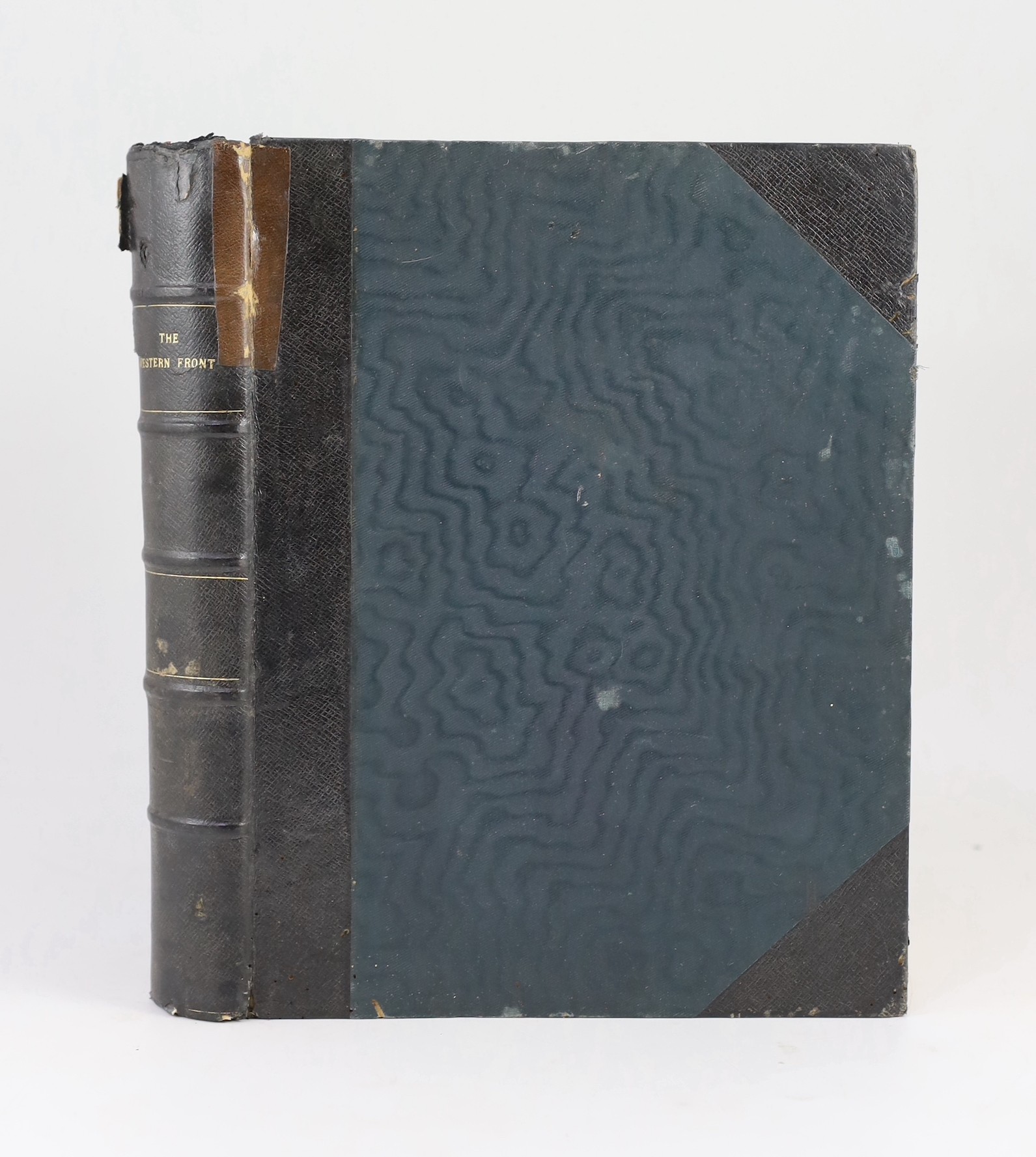 Bone, Muirhead (illustrator) - The Western Front. illus. throughout with many plates (some coloured) & text illus.; contemp. half morocco & cloth, folio 1917